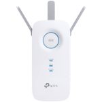 TP Link AC1900 Wi-Fi Range Extender 600 Mbps at 2.4 GHz + 1300 Mbps at 5 GHz; 3 × External Antennas, 1 × Gigabit Port, Wall Plugged; Tether App, WPS, Intelligent Signal Light, Access Control, Power Schedule, LED Control, RE/AP Mode, OneMe, MU-MIMO