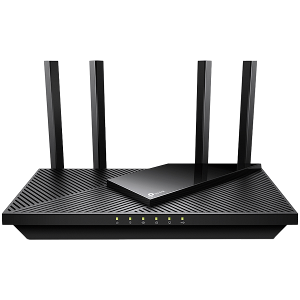 TP-Link Archer AX55 Pro AX3000 Dual-Band Wi-Fi 6 Router, 574 Mbps at 2.4 GHz + 2402 Mbps at 5 GHz, 4× Antennas, 1× 2.5 Gbps WAN/LAN Port + 1× Gigabit WAN/LAN Port+3x Gigabit LAN Ports,1xUSB 3.0 Port,1024-QAM,OFDMA,HE160,WPA3,AP Mode,VPN server