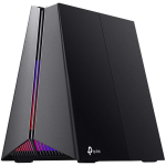 TP-Link Archer GE550 BE9300 Tri-Band Wi-Fi 7 Gaming Router, 574 Mbps at 2.4 GHz + 2882 Mbps at 5 GHz + 5764 Mbps at 6 GHz, 4x Internal Antennas, Quad-Core CPU, 1x5 G WAN port +1x5 G LAN port +3x2.5 G LAN ports, 1xUSB 3.0 Port