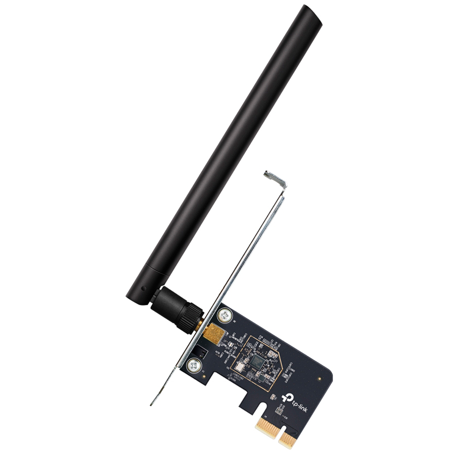 TP-Link Archer T2E AC600 Dual Band Wi-Fi PCI Express Adapter, 433 Mbps at 5 GHz + 200 Mbps at 2.4 GHz, 1× High Gain External Antenna, MU-MIMO, WPA3, Low-Profile and Full-height brackets TP-Link Archer T2E AC600 Dual Band Wi-Fi PCI Express Adapter, 433 Mbps at 5 GHz + 200 Mbps at 2.4 GHz, 1× High Gain External Antenna, MU-MIMO, WPA3, Low-Profile and Full-height brackets - Image 1