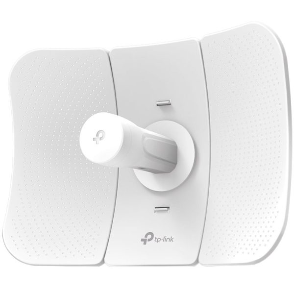 TP-Link CPE605 5 GHz 150 Mbps 23 dBi Outdoor CPE, 1× 10/100 Mbps Shielded Ethernet Port, 150 Mbps at 5 GHz, 23 dBi, 30+ km, IP65 Weatherproof, Passive PoE, MAXtream TDMA, Centralized Management, Spectrum Analyzer, AP/Client/AP Router/AP Client Router/Repeater/Bridge mode