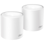 TP-Link Deco X10 (2-pack) AX1500 Whole Home Mesh Wi-Fi 6 System, 300 Mbps at 2.4 GHz + 1201 Mbps at 5 GHz,Internal Antennas, 2× Gigabit Ports (WAN/LAN auto-sensing),Deco App, Router/AP Mode, IPv6, IPTV, Parental Controls, QoS, OFDMA, MU-MIMO, WPA3