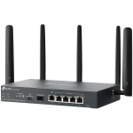 TP-Link ER706W-4G Omada 4G+ Cat6 AX3000 Gigabit VPN Router, 1× G SFP WAN/LAN, 1× G RJ45 WAN, 4× G WAN/LAN RJ45, 1 Nano SIM slot, 574Mbps at 2.4 GHz + 2402 Mbps at 5 GHz, 300 Mbps Download LTE Speed, 2× Detachable LTE Ant., 3× Detachable Wi-Fi Ant. - Image 2