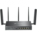 TP-Link ER706W-4G Omada 4G+ Cat6 AX3000 Gigabit VPN Router, 1× G SFP WAN/LAN, 1× G RJ45 WAN, 4× G WAN/LAN RJ45, 1 Nano SIM slot, 574Mbps at 2.4 GHz + 2402 Mbps at 5 GHz, 300 Mbps Download LTE Speed, 2× Detachable LTE Ant., 3× Detachable Wi-Fi Ant.