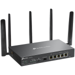 TP-Link ER706W-4G Omada 4G+ Cat6 AX3000 Gigabit VPN Router, 1× G SFP WAN/LAN, 1× G RJ45 WAN, 4× G WAN/LAN RJ45, 1 Nano SIM slot, 574Mbps at 2.4 GHz + 2402 Mbps at 5 GHz, 300 Mbps Download LTE Speed, 2× Detachable LTE Ant., 3× Detachable Wi-Fi Ant. - Image 3
