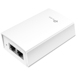 TP-Link POE4824G Omada 48V 24W Passive PoE Adapter, 1× 10/100/1000Mbps RJ45 Shielded Data IN Port, 1× 10/100/1000Mbps RJ45 Shielded Passive PoE Port, 48V passive PoE supported, Wall mount, Auto-determine the necessary power requirements