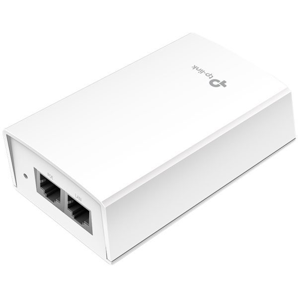 TP-Link POE4824G Omada 48V 24W Passive PoE Adapter, 1× 10/100/1000Mbps RJ45 Shielded Data IN Port, 1× 10/100/1000Mbps RJ45 Shielded Passive PoE Port, 48V passive PoE supported, Wall mount, Auto-determine the necessary power requirements