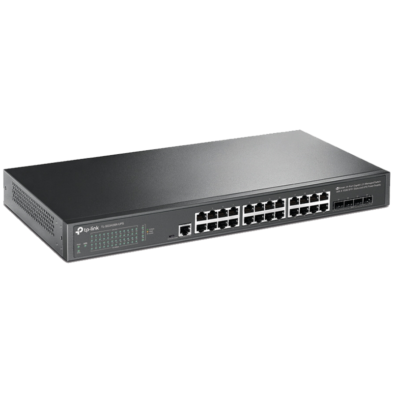 TP-Link SG3428X Omada 24-Port Gigabit L2+ Managed Switch with 4 10GE SFP+ Slots, 24× Gigabit RJ45 ports and 4× 10GE SFP+ slots, Omada APP, Static Routing, VLAN, ACL, QoS, IGMP Snooping, OAM, DDM, ERPS, Fanless, 1U, Zero-TouchProvisioning, ERPS TP-Link SG3428X Omada 24-Port Gigabit L2+ Managed Switch with 4 10GE SFP+ Slots, 24× Gigabit RJ45 ports and 4× 10GE SFP+ slots, Omada APP, Static Routing, VLAN, ACL, QoS, IGMP Snooping, OAM, DDM, ERPS, Fanless, 1U, Zero-TouchProvisioning, ERPS - Image 1
