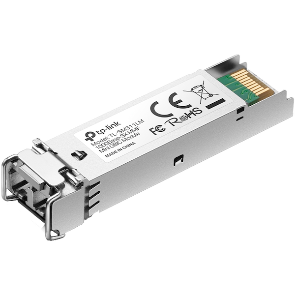 TP-Link SM311LM Omada 1000Base-SX MMF Mini GBIC Module, Multi-mode MiniGBIC module, Supports Digital Diagnostic Monitoring (DDM), Compatible with Small Form Pluggable Multi-Source Agreement (SFP-MSA), Hot-Pluggable, 850nm, 550m TP-Link SM311LM Omada 1000Base-SX MMF Mini GBIC Module, Multi-mode MiniGBIC module, Supports Digital Diagnostic Monitoring (DDM), Compatible with Small Form Pluggable Multi-Source Agreement (SFP-MSA), Hot-Pluggable, 850nm, 550m - Image 1