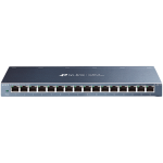TP-Link TL-SG116P 16-Port Gigabit Desktop Switch with 16-Port PoE+, 802.3at/af, 120 W PoE Power, Desktop Steel Case, Extend Mode for 250m PoE Transmitting, Priority Mode for Port1-4, Isolation Mode, PoE Auto Recovery, Intelligent Power Management