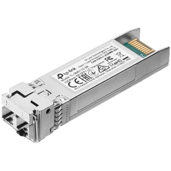 TP-Link TL-SM5110-SR 10GBase-SR SFP+ LC Transceiver, 850nm Multi-mode, LC Duplex Connector, Up to 300m Distance, Supports Digital Diagnostic Monitoring (DDM), Hot-Pluggable