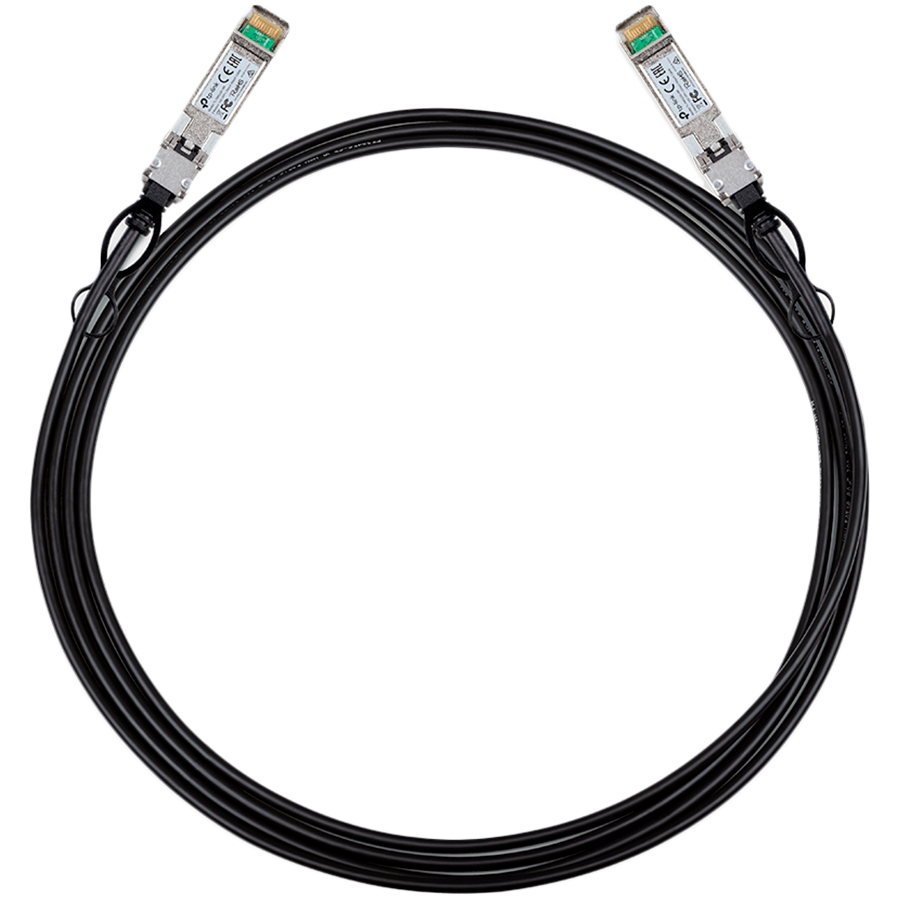 TP-Link TL-SM5220-3M 3M Direct Attach SFP+ Cable for 10 Gigabit Connections, Up to 3 m Distance, Hot Swappable, Anti-Bending and Foldable Cable, Easy Unplug design TP-Link TL-SM5220-3M 3M Direct Attach SFP+ Cable for 10 Gigabit Connections, Up to 3 m Distance, Hot Swappable, Anti-Bending and Foldable Cable, Easy Unplug design - Image 1