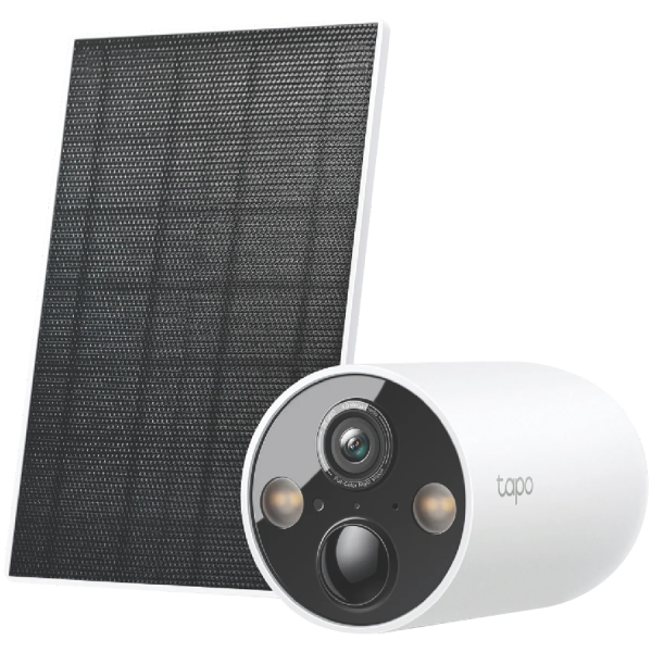 TP-Link Tapo C425 KIT, Solar Powered Security Camera Kit, 1 x Tapo C425, 1 x Tapo A201, 2K QHD ( 2650x1440), 2.4 GHz, 1000 mAh battery, Sloar panel (5.2V, 2.5W), Non Stop Power, Smart Detection