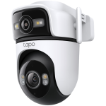 TP-Link Tapo C545D Outdoor Dual Lens Pan/Tilt Security Camera, 2K (2304x1296) and 2K (2304x1296), 2.4 GHz, 2 x External Antennas,1 x Ethernet Port ,Horizontal 360, Dual Lens , Pan/Tilt, Color Night Vision, Motion Tracking