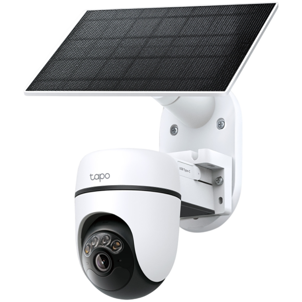 TP-Link Tapo C630 KIT Solar-Powered Pan/Tilt Security Camera Kit, 3K 5MP (2880x1620), 2.4 GHz, 6700mAh rechargeable lithium-ion battery, Solar panel (5.2V, 2.5W), Pan/Tilt, Non-Stop Power, AI Tracking, 24/7 Continuous Capture, Color Night Vision