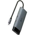 TP-Link UH5020C USB Type-C 5-Port Hub, 1x USB-C Connector, 1x HDMI 4K 60Hz Port, 1x USB-C PD 100W Port, 2x USB-A 3.0 Ports, 1x USB-C 3.0 Port, Plug and Play, Self-storage for Connector, Fast Heat Dissipation, Flexible and Durable