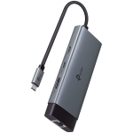 TP-Link UH6120C USB Type-C 6-Port Hub, 1 x USB-C Connector,1 x HDMI 4K 60Hz Port,1 x USB-C PD 100W Port,1 x RJ45 1000Mbps Port,2 x USB-A 3.0 Ports,1 x USB-C 3.0 Port, Plug and Play, Self-storage for Connector, Fast Heat Dissipation, Flexible and Durable