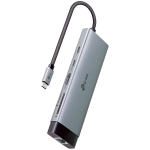 TP-Link UH9120C USB Type-C 9-Port Hub,1 x USB-C Connector,1 x HDMI 4K 60Hz Port,1 x USB-C PD 100W Port,1 x RJ45 1000Mbps Port,1 x SD + 1 x microSD(TF) 104MB/s Port,3 x USB-A 3.0 Ports,1 x USB-C 3.0 Port, Plug and Play, Self-storage for Connector, Fast Heat Dissipation, Flexible and Durable