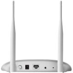 TP-Links N300 Wi-Fi Access Point,  300Mbps at 2.4GHz, 802.11b/g/n,  1 10/100M Port, Passive PoE Supported, AP/Client/Bridge/Repeater, Multi-SSID, 2 fixed antennas - Image 2