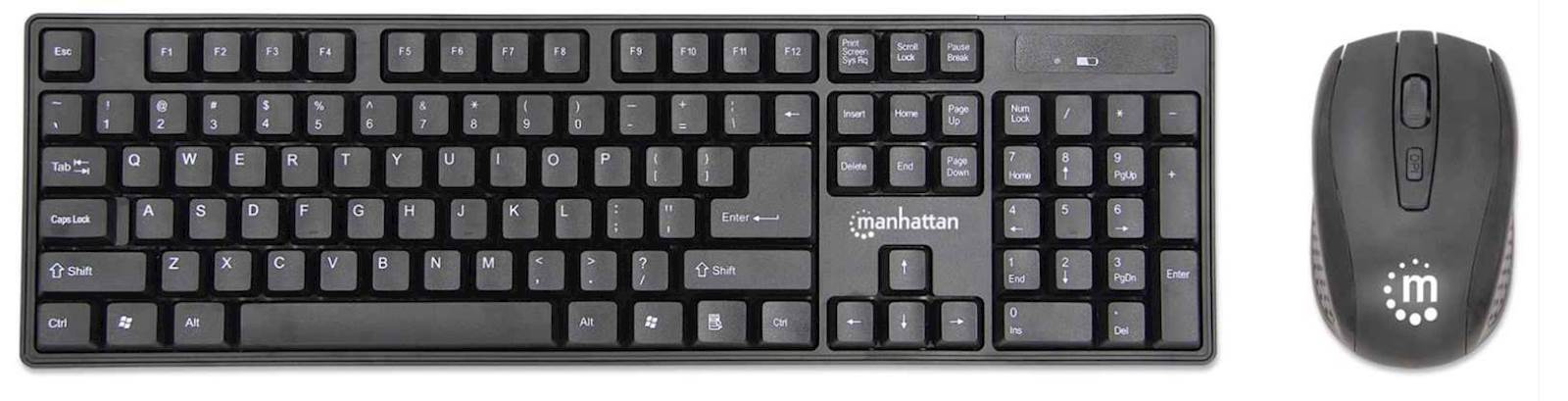 Tastatura i miš MANHATTAN WL BHS LAYOUT Tastatura i miš MANHATTAN WL BHS LAYOUT - Image 1