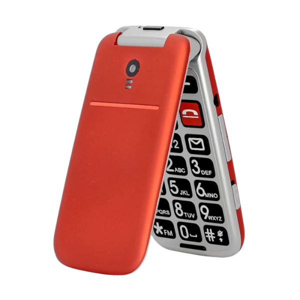 Telefon na tipke Artfone CF241A preklop Red