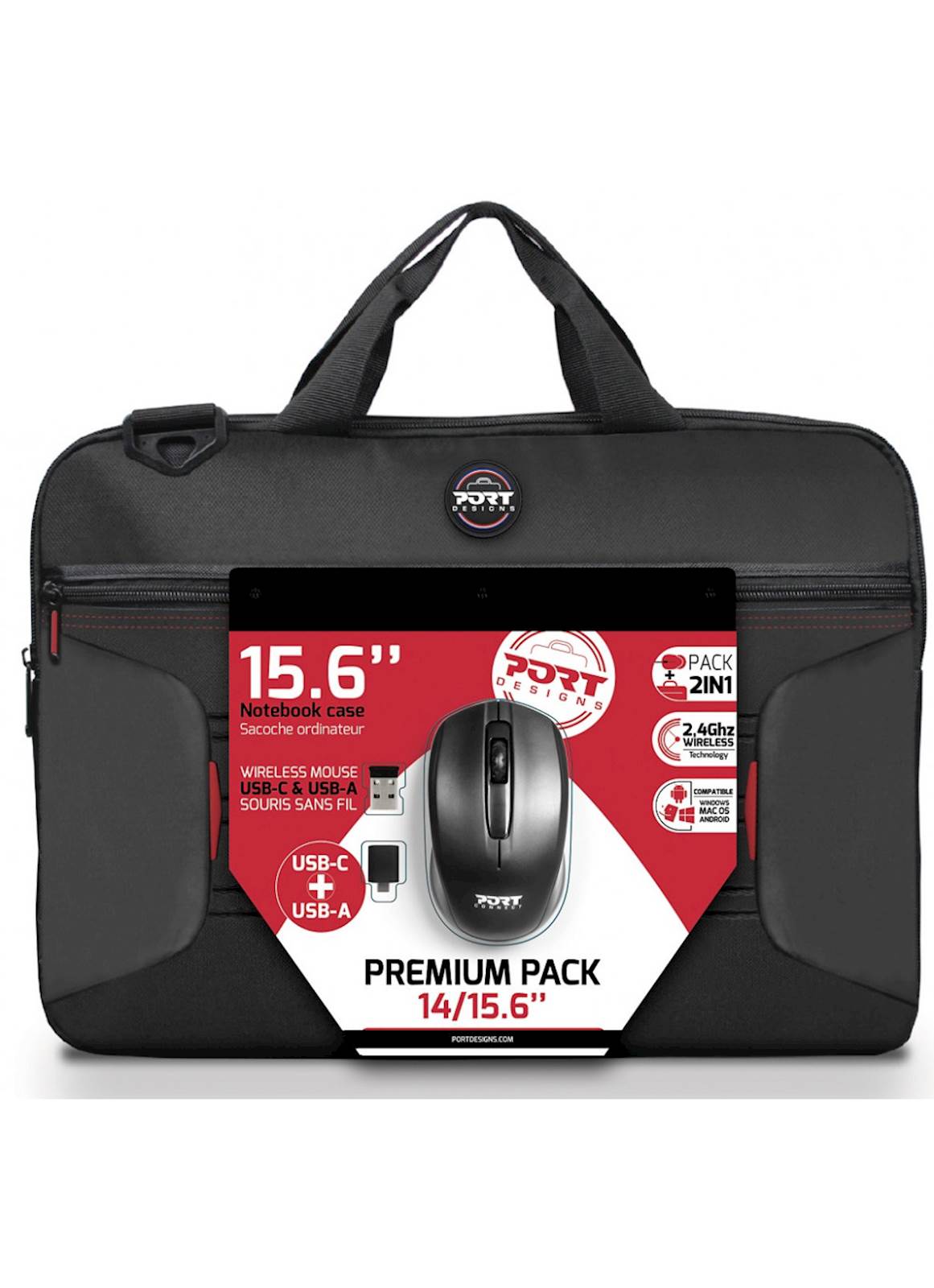 Torba Port PREMIUM PACK 14-15,6" + Miš Torba Port PREMIUM PACK 14-15,6" + Miš - Image 1