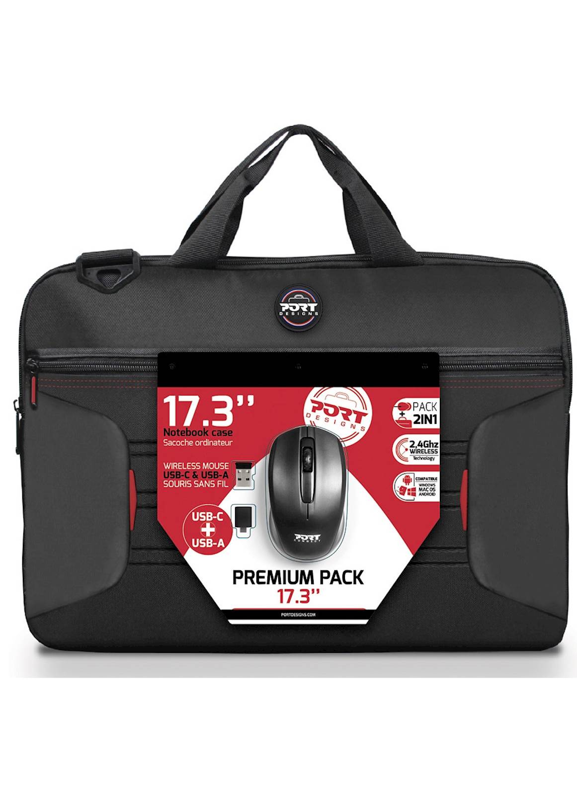 Torba Port PREMIUM PACK 17" + Miš Torba Port PREMIUM PACK 17" + Miš - Image 1