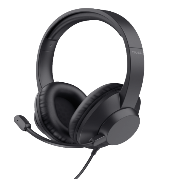 Trust Ayda MAX USB slušalice,over-head, žičane, USB-C,USB-A, stereo, crne