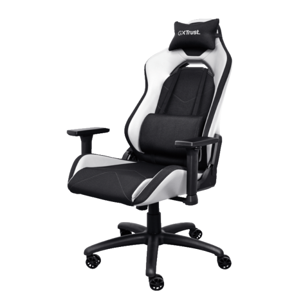 Trust GXT 714W gaming stolica RUYA, crno-bijela, udobna,podesiva, ergonomska, eko materijal