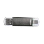 USB HAMA LAETA TWIN 2.0 32GB, 10MB/s, sivi - Image 2