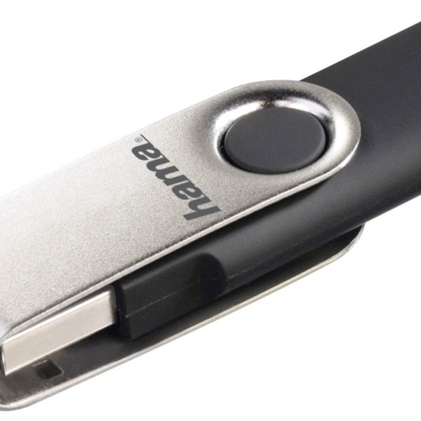 USB HAMA LAETA TWIN 2.0 8GB, 10MB/s, black/silver