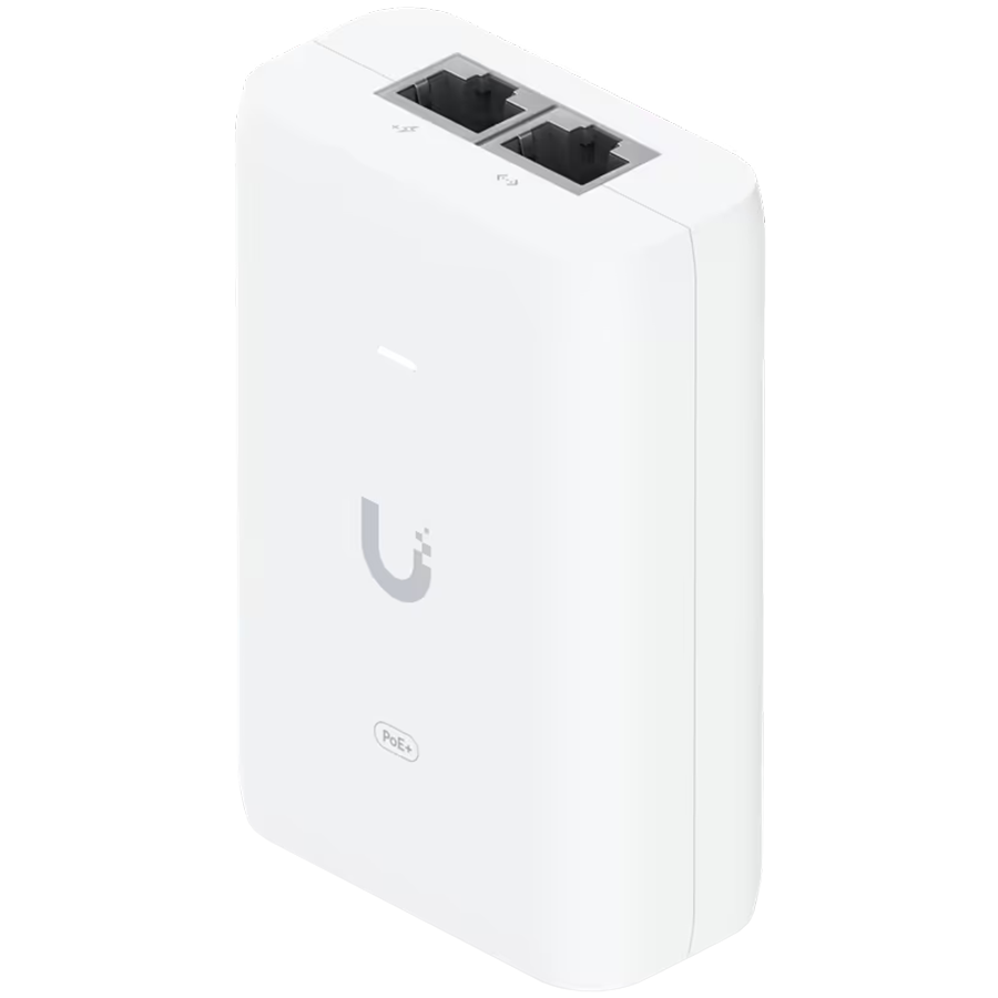 Ubiquiti U-POE+ adapter 30W, powers UniFi PoE+ devices, reduce dependency on PoE switch power, Contains RJ45 data input, AC cable with earth ground, and PoE+ output Ubiquiti U-POE+ adapter 30W, powers UniFi PoE+ devices, reduce dependency on PoE switch power, Contains RJ45 data input, AC cable with earth ground, and PoE+ output - Image 1