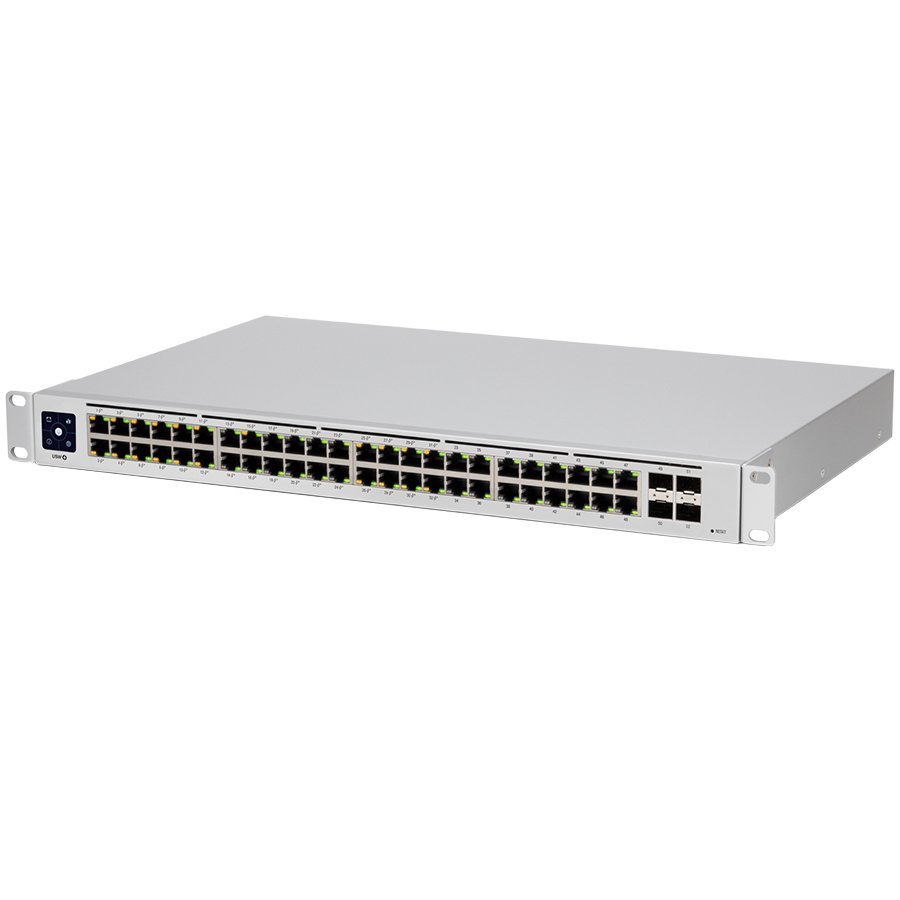 UniFi Switch 48 is a fully managed Layer 2 switch with (48) Gigabit Ethernet ports and (4) 1G SFP ports for fiber connectivity UniFi Switch 48 is a fully managed Layer 2 switch with (48) Gigabit Ethernet ports and (4) 1G SFP ports for fiber connectivity - Image 1