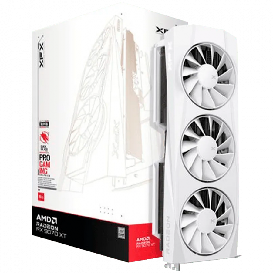 XFX Quicksilver AMD Radeon RX 9070XT White 16GB GDDR6 256-bit HDMI 3xDP XFX Quicksilver AMD Radeon RX 9070XT White 16GB GDDR6 256-bit HDMI 3xDP - Image 1