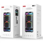 XO Bluetooth Speaker + Karaoke MIC F58 RGB Black 40W - Image 2