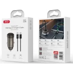 XO CC70 Car charger 30W + Type-C Cable Black - Image 2