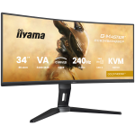34" UW VA-panel, Curved Gaming 1500R,G-Master Gold Phoenix, 3440x1440-240Hz (21:9),0,4ms (MPRT),500cdm HDR400,FreeSync Premium,Speakers,2xHDMI (2.1) VRR/ALLM,2xDisplayPort, USB-C DOCK (LAN/KVM/95W PD),USB 2x3,2+1xC, PIP/PBP,13cm Height Adj. Stand - Image 2