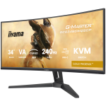 34" UW VA-panel, Curved Gaming 1500R,G-Master Gold Phoenix, 3440x1440-240Hz (21:9),0,4ms (MPRT),500cdm HDR400,FreeSync Premium,Speakers,2xHDMI (2.1) VRR/ALLM,2xDisplayPort, USB-C DOCK (LAN/KVM/95W PD),USB 2x3,2+1xC, PIP/PBP,13cm Height Adj. Stand - Image 3