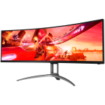 AOC MONITOR LED AG493UCX2, 49",56.8x119.4cm, VA SUPER ultrawide (32:9) 5120x1440, 5K, 1ms, 165hz, 550cd/m2, DisplayHDR 1000, sRGB 131%, 8 Bit, Freesync Premium Pro, G-Sync Compatible, Vesa 100x100, Black - Image 2