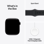 Apple Watch Series 11 GPS 42mm Jet Black Aluminium Case with Black Sport Band - S/M,Model A3331 - Image 12