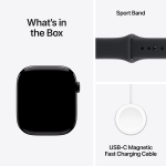 Apple Watch Series 11 GPS 46mm Jet Black Aluminium Case with Black Sport Band - M/L,Model A3333 - Image 12