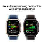 Apple Watch Ultra 3 Cellular 49mm Natural Titanium Case with Blue/Bright Blue Trail Loop - M/L - Image 8