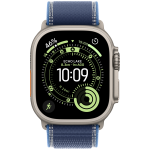 Apple Watch Ultra 3 Cellular 49mm Natural Titanium Case with Blue/Bright Blue Trail Loop - M/L - Image 2