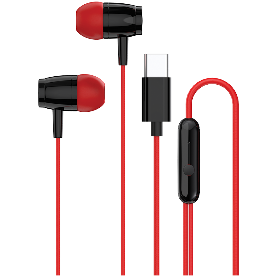 CANYON headphones SEP-5 TYPE-C Red CANYON headphones SEP-5 TYPE-C Red - Image 1