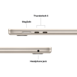 MacBook Air 15-inch,Starlight, Model A3241,M4 CHIP WITH 10C CPU, 10C GPU,16GB unified memory,35W Dual USB-C Power Adapter,256GB SSD storage,Two Thunderbolt 4 Ports,Touch ID,Liquid Retina display,Force Touch Trackpad, KEYBOARD-INT - Image 9
