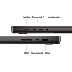 MacBook Pro 16-inch, Space Black, Model A3403,Apple M4 PRO, 14C CPU, 20C GPU,24GB unified memory,140W USB-C Power Adapter,512GB SSD storage,3x TB5, HDMI, SDXC, MagSafe 3,Touch ID,XDR display,Standard display,Force Touch Trackpad, KEYBOARD Int English - Image 9