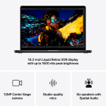 MacBook Pro 16-inch, Space Black, Model A3403,Apple M4 PRO, 14C CPU, 20C GPU,24GB unified memory,140W USB-C Power Adapter,512GB SSD storage,3x TB5, HDMI, SDXC, MagSafe 3,Touch ID,XDR display,Standard display,Force Touch Trackpad, KEYBOARD Int English - Image 8