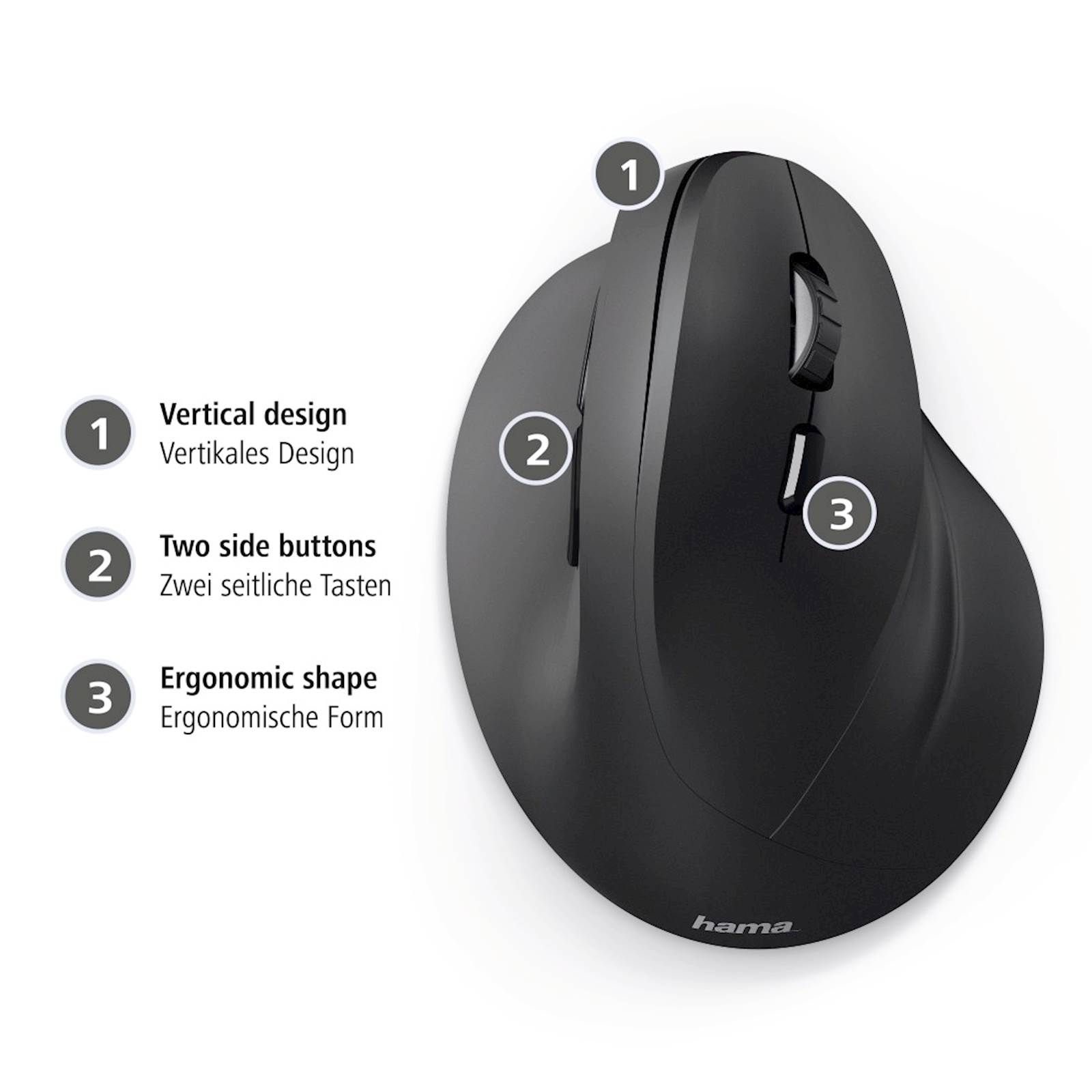 Miš HAMA EMC-500 ergonomski,žični Miš HAMA EMC-500 ergonomski,žični - Image 1