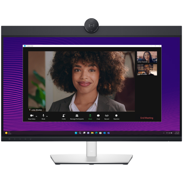 Monitor DELL P2724DEB Video Conferencing 27", 2560x1440, QHD, IPS Antiglare, 16:9, 1000:1, 350 cd/m2, 8ms/5ms, 178/178, 2xDP, HDMI, 2xUSB-C (DP/PD), USB-B, 3xUSB-A, RJ-45, Audio line out, 2x5W Speaker, Cam, Mic, Tilt, Swivel, Pivot, Height Adjust, 3Y