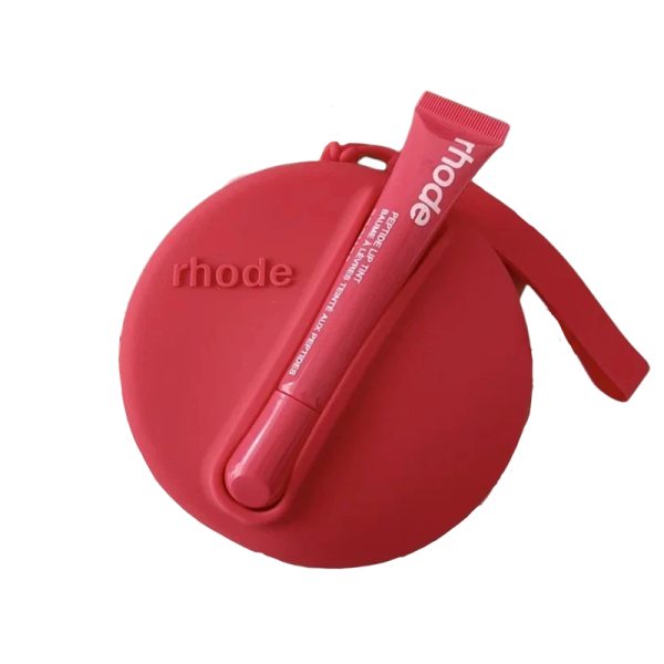 Rhode ROUND torbica with lipstick Crvena